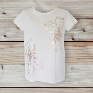 Vicolo Rose Gold Flower Tee